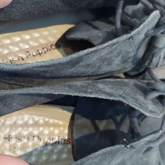 Hush Puppies Cyra Catelyn Gray Suede Chukka Boots Sz 8.5 - Picture 10 of 11